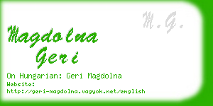 magdolna geri business card